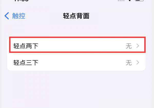 iphone双击背面健康码