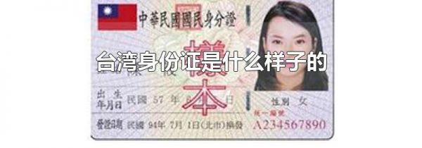 台湾身份证是什么样子的