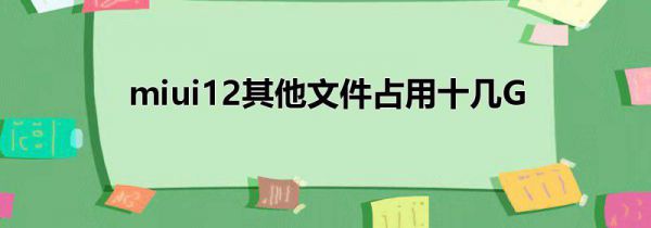 miui12其他文件占用十几G