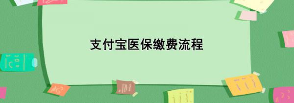支付宝医保缴费流程