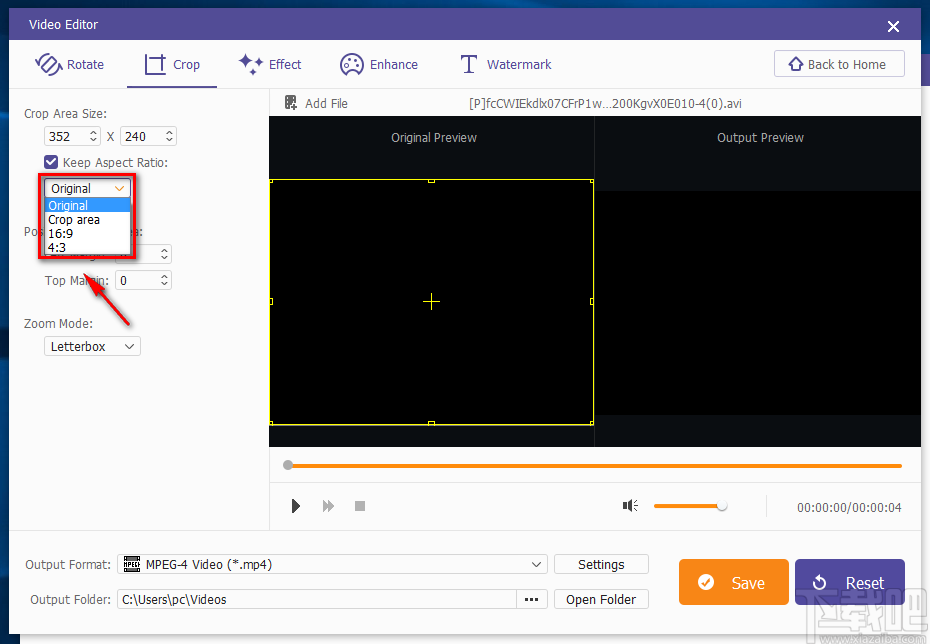 Apeaksoft Video Editor裁剪视频画面的方法步骤