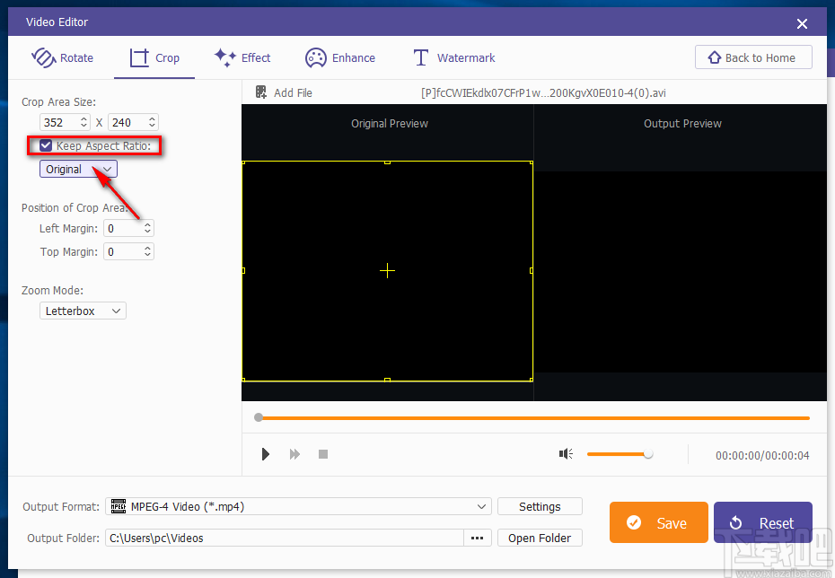 Apeaksoft Video Editor裁剪视频画面的方法步骤