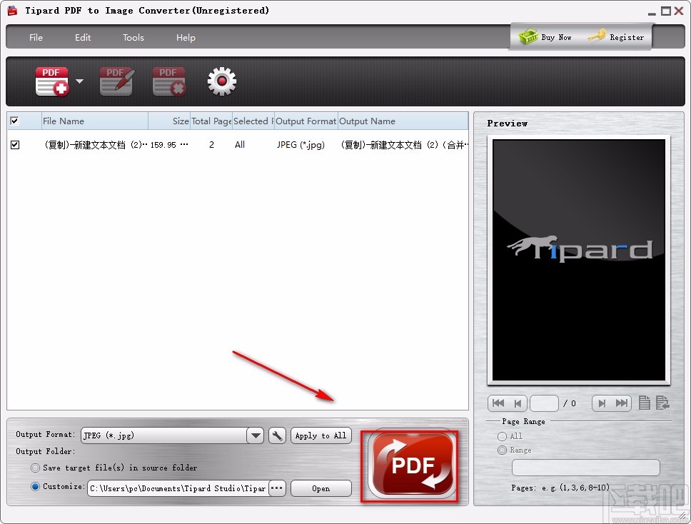 Tipard PDF to Image Converter将PDF转为图片的方法