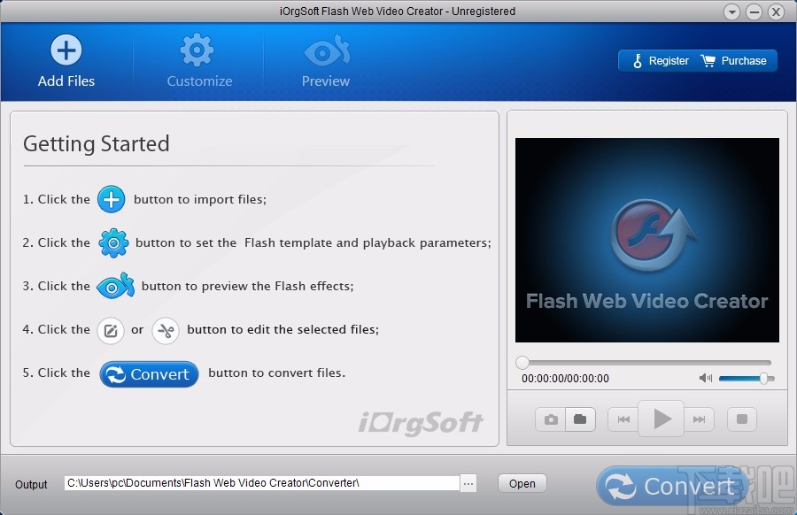 iOrgsoft Flash Web Video Creator转换视频格式的方法