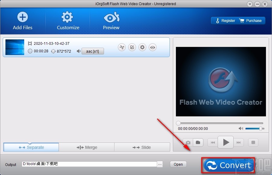 iOrgsoft Flash Web Video Creator转换视频格式的方法