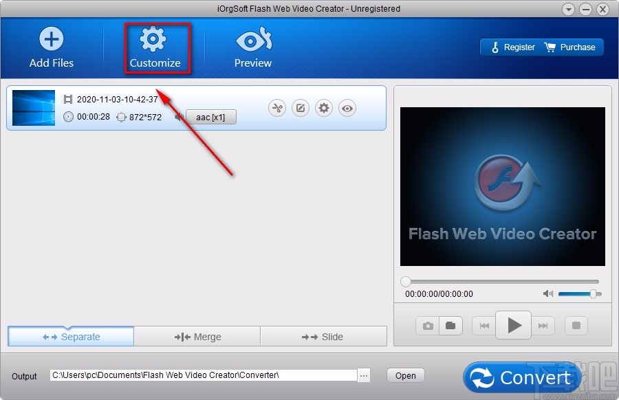 iOrgsoft Flash Web Video Creator转换视频格式的方法