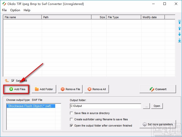 Okdo Tiff Jpeg Bmp to Swf Converter将JPG转为SWF的方法