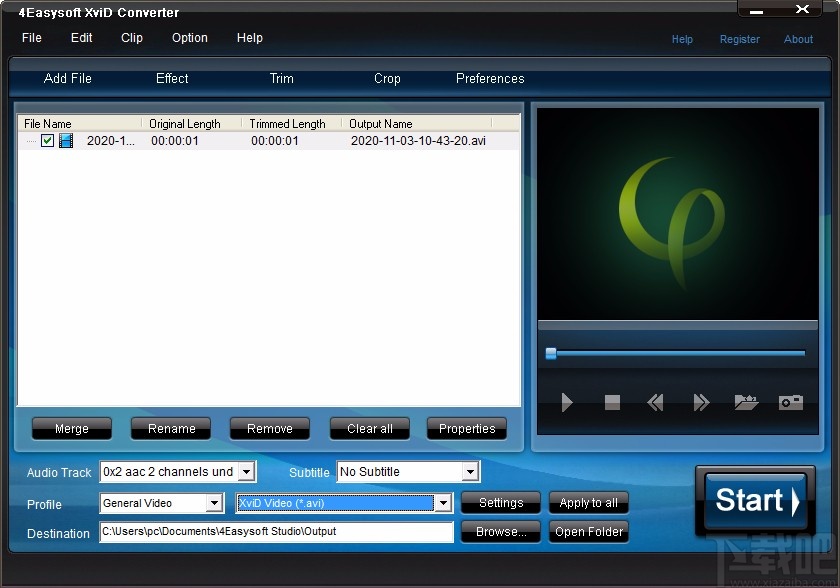 4Easysoft XviD Converter转换视频格式的方法
