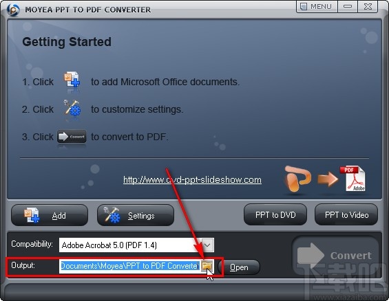Moyea PPT to PDF Converter将PPT转为PDF的方法