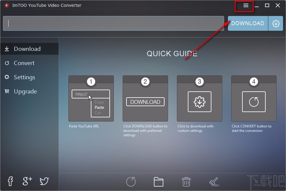ImTOO YouTube Video Converter设置中文的方法