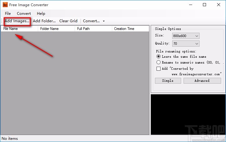 Free Image Converter调整图片大小的方法