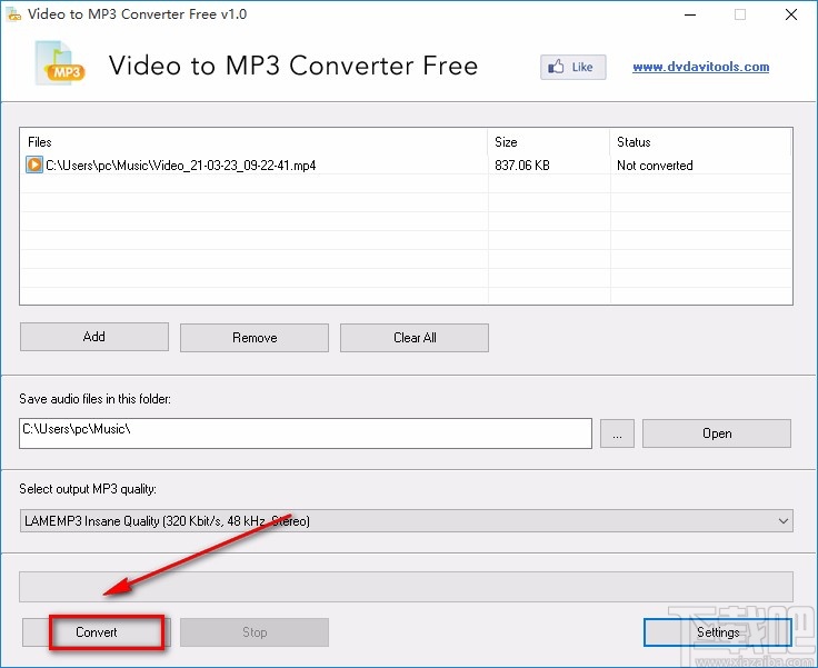 Video to MP3 Converter Free将视频转为MP3音频的方法
