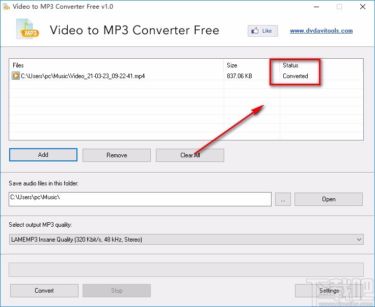 Video to MP3 Converter Free将视频转为MP3音频的方法
