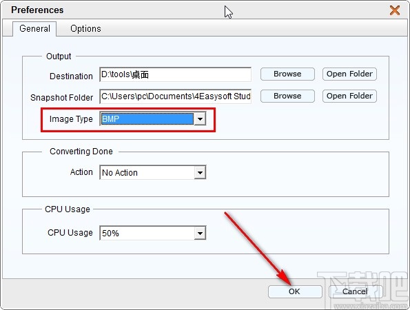4Easysoft FLV to Video Converter设置截图保存格式的方法