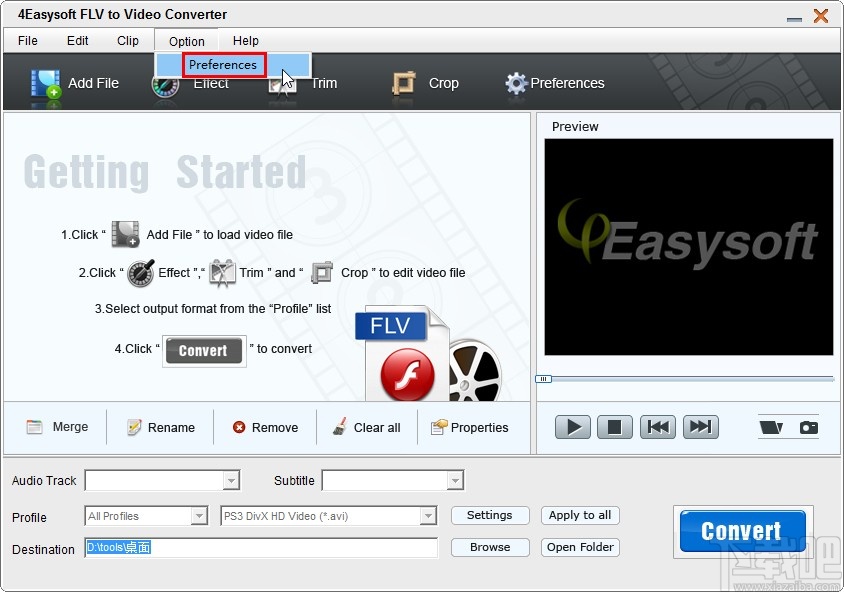 4Easysoft FLV to Video Converter设置截图保存格式的方法
