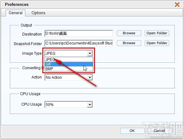 4Easysoft FLV to Video Converter设置截图保存格式的方法