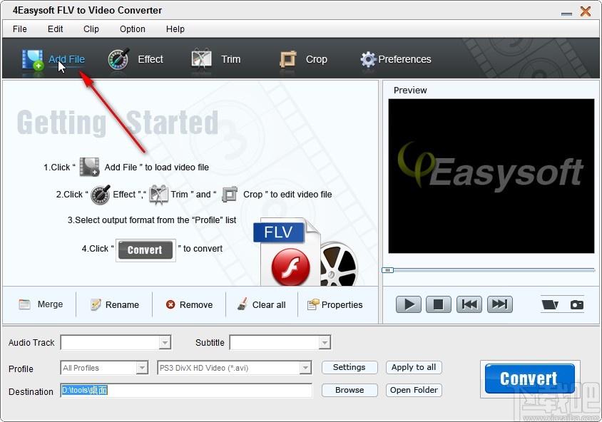 4Easysoft FLV to Video Converter调整视频亮度的方法
