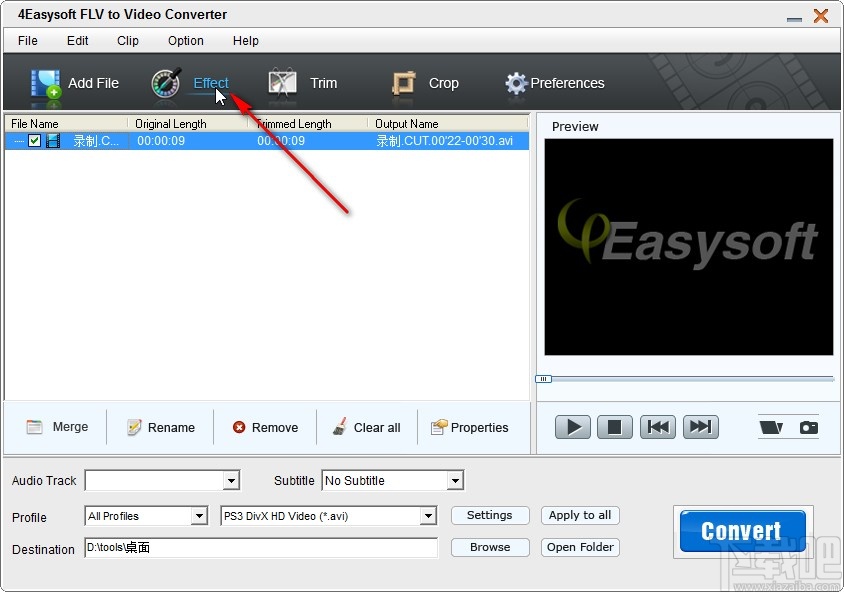 4Easysoft FLV to Video Converter调整视频亮度的方法