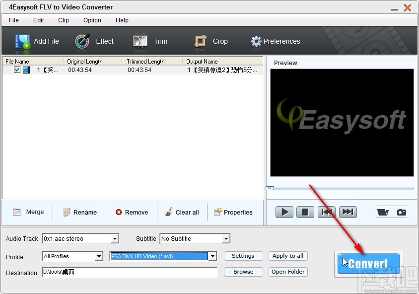 4Easysoft FLV to Video Converter转换视频格式的方法