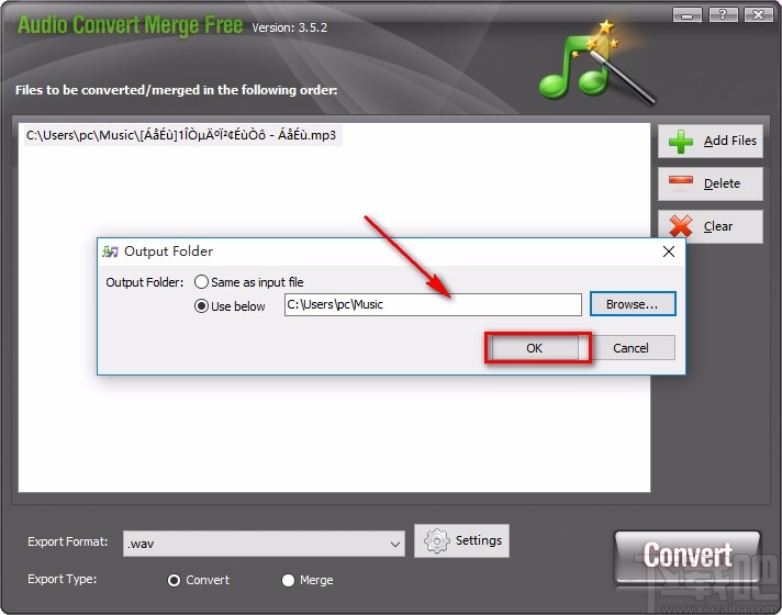 Audio Convert Merge Free转换音频格式的方法