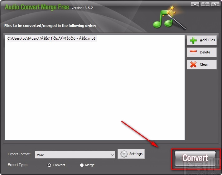 Audio Convert Merge Free转换音频格式的方法