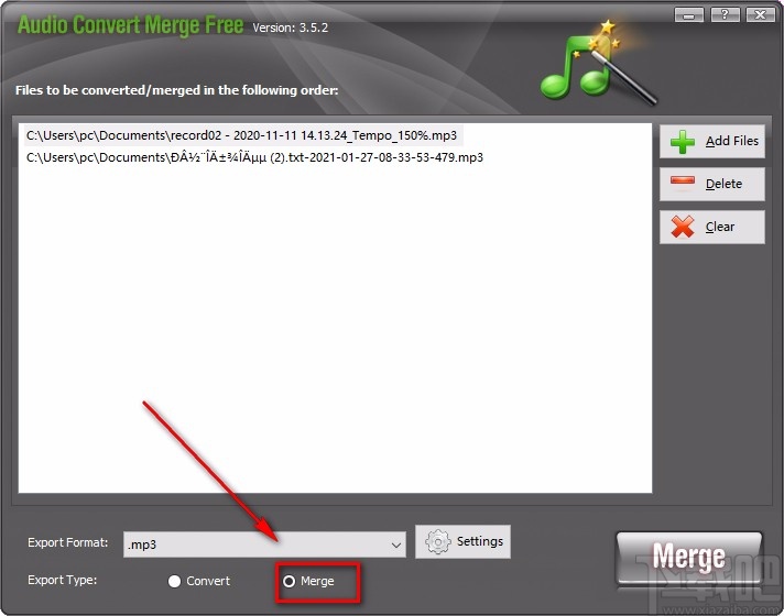 Audio Convert Merge Free合并音频的方法步骤