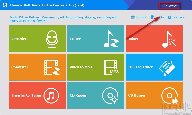 ThunderSoft Audio Editor Deluxe设置中文的方法