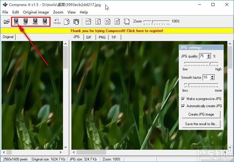 CompressIt修改图片大小的方法