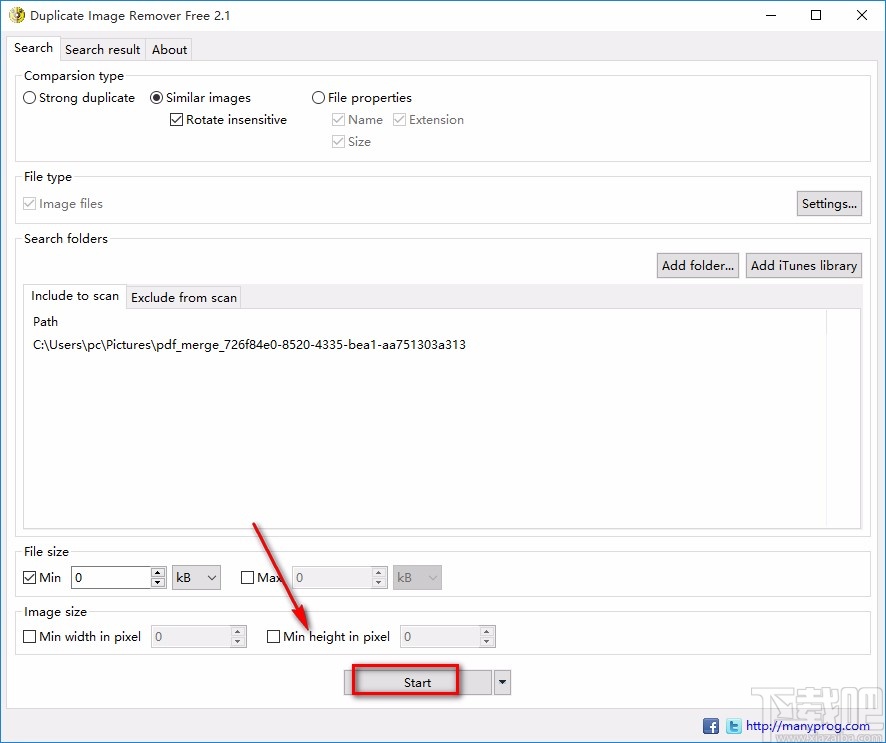 Duplicate Image Remover Free清理重复图片的方法
