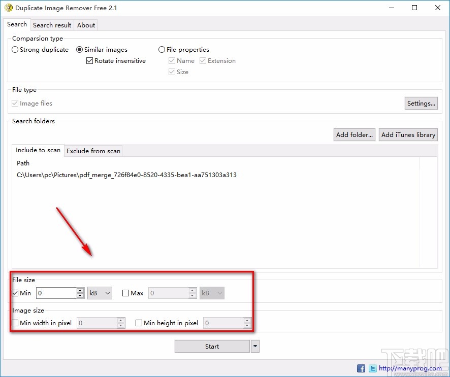 Duplicate Image Remover Free清理重复图片的方法