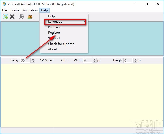 Vibosoft Animated GIF Maker设置中文的方法