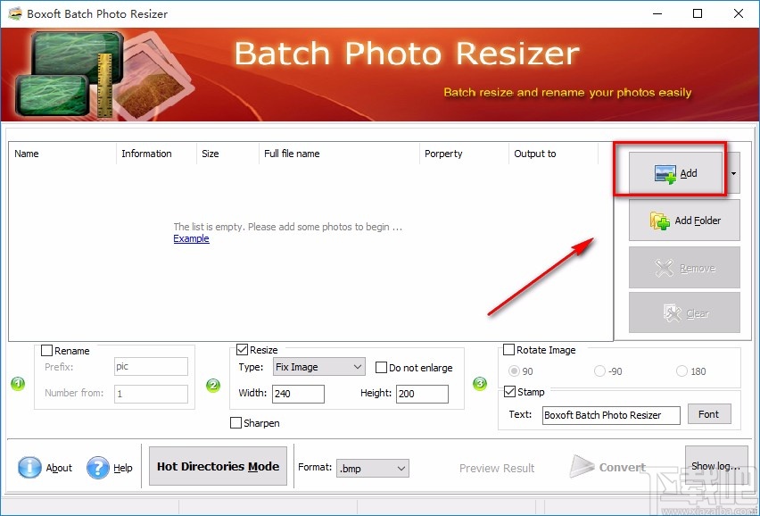Boxoft Batch Photo Resizer批量修改图片名称的方法