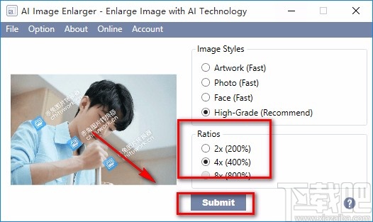 AI Image Enlarger无损放大图片的方法