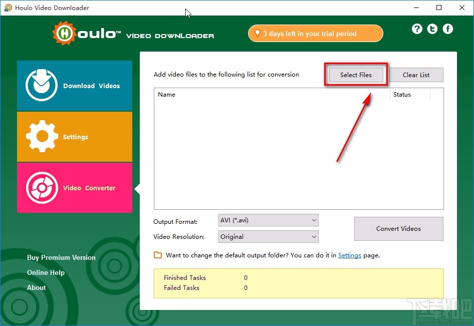 Houlo Video Downloader转换视频格式的方法
