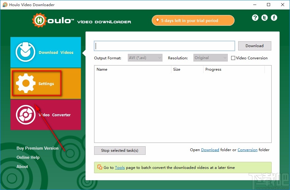Houlo Video Downloader设置下载保存位置的方法
