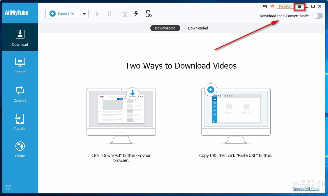Wondershare AllMyTube设置视频默认下载保存位置的方法