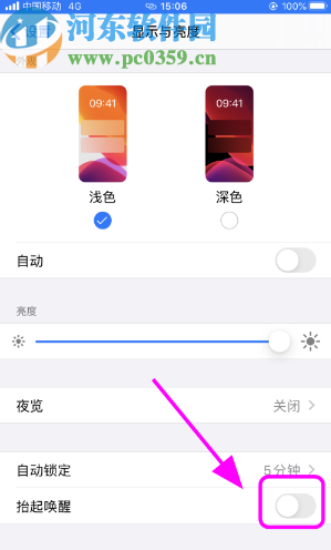 苹果手机关闭抬起唤醒功能的方法