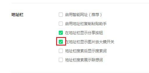 360安全浏览器如何隐藏图片放大镜