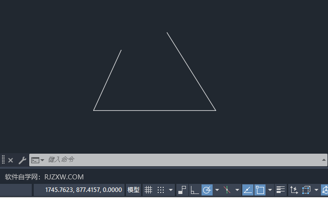 cad两条不相交直线延伸相交