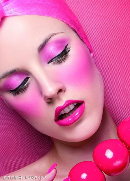 Photoshop给浓妆人物照片的磨皮及调色方法