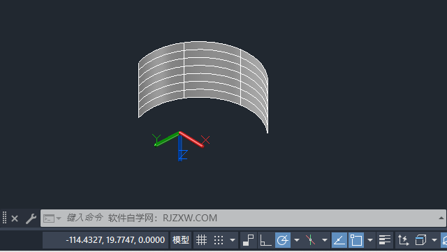 CAD2023怎么将曲面转换为具有指定厚度的三维实体