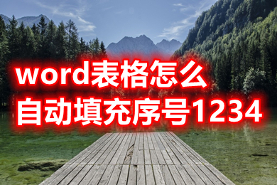 word表格怎么自动填充序号1234 word如何快速编序号顺延数字