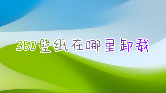 360壁纸在哪里卸载 360壁纸怎么卸载