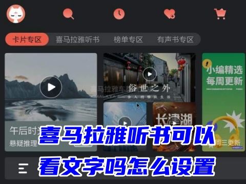 喜马拉雅听书可以看文字吗怎么设置 喜马拉雅听书怎么看原文