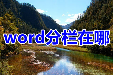 word分栏在哪 word分栏在哪个选项卡中