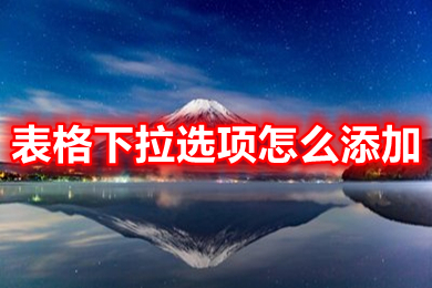 表格下拉选项怎么添加 表格怎么加下拉框选项