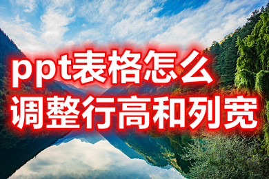 ppt表格怎么调整行高和列宽 ppt表格怎么调整表格大小
