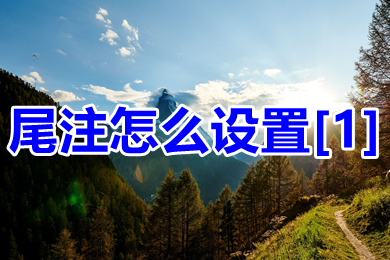 尾注怎么设置[1] word尾注设置[1]的详细教程