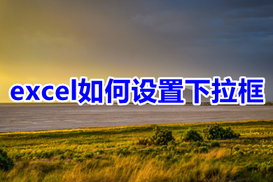 excel如何设置下拉框 excel设置下拉框选项的方法