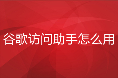 谷歌访问助手怎么用 谷歌访问助手的详细使用教程